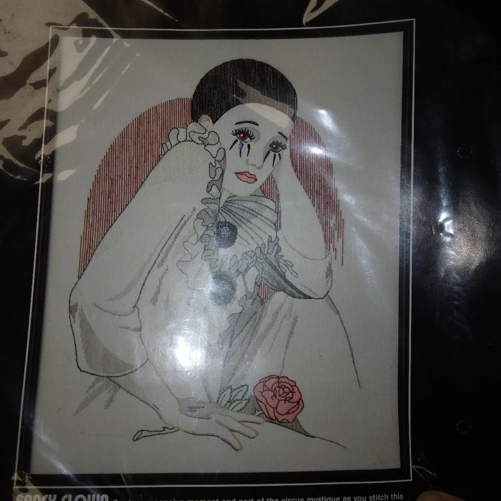 Dimensions Crewel Kit, Fancy Clown from Carolyn Barrani, New!